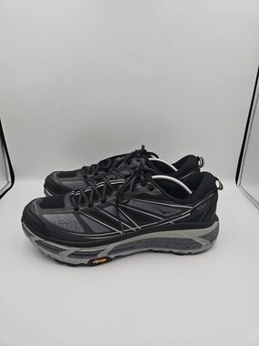 Hoka One One Men's Black and Gray Trail Running Shoes